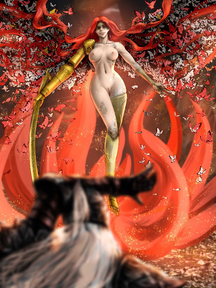 (R18G/生肉/od)Ayaswan作品法环女武神+赛博朋克