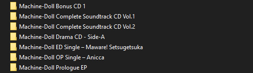 [機巧少女不會受傷] 系列原聲音樂專輯 (MP3 44.1KHZ / 16 bit)