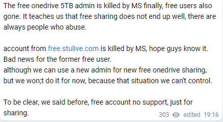 分享资源的OD翻车了，白嫖的就是不稳定啊