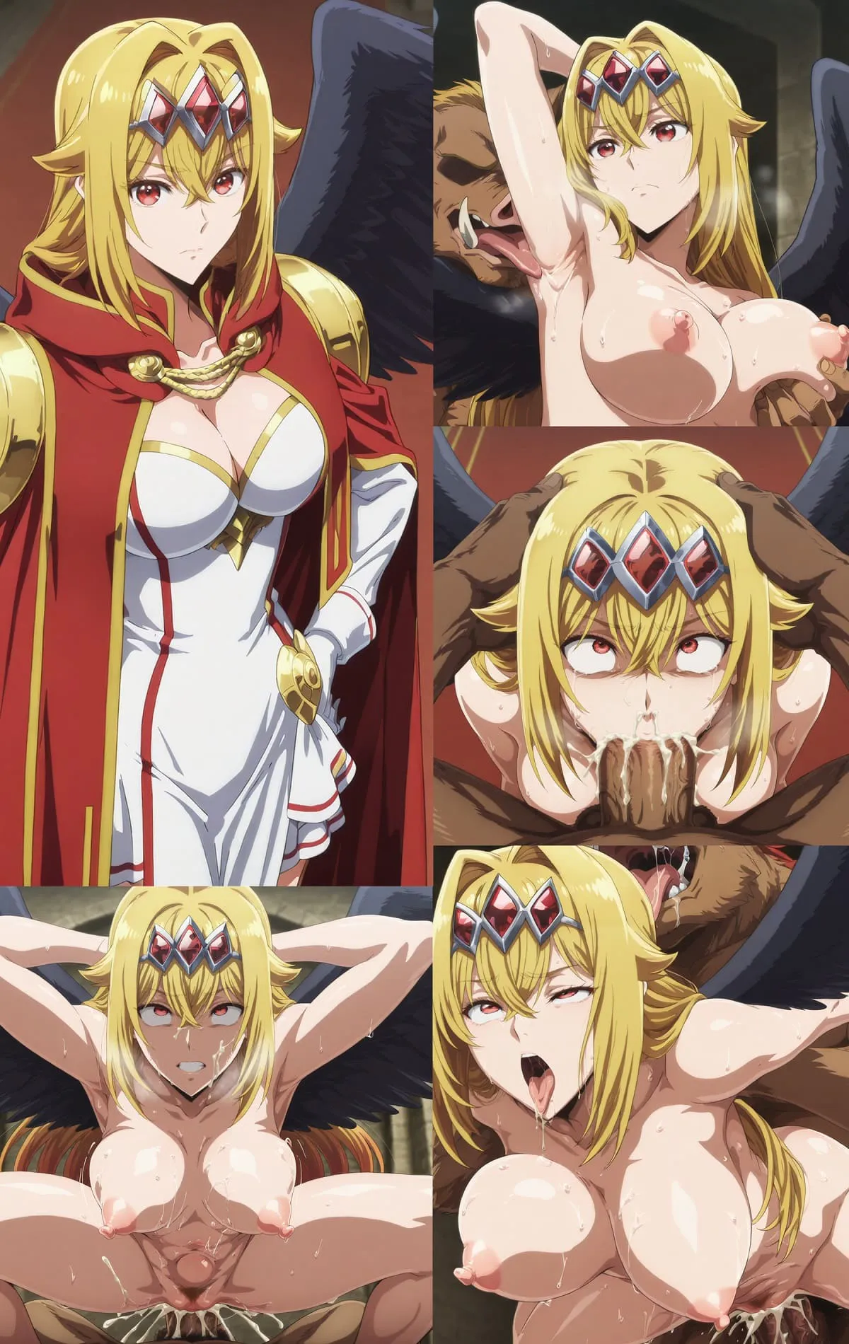 日系动漫最强女露法斯也被迫吃肉棒，狠狠的轮奸，被强舔腋下(野生的最终boss出现了)